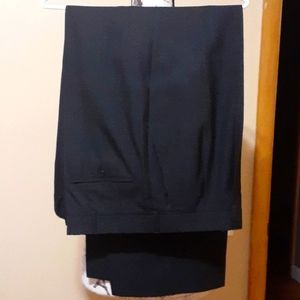 COPY - Mens black/blue pin striped suit pant 44/30